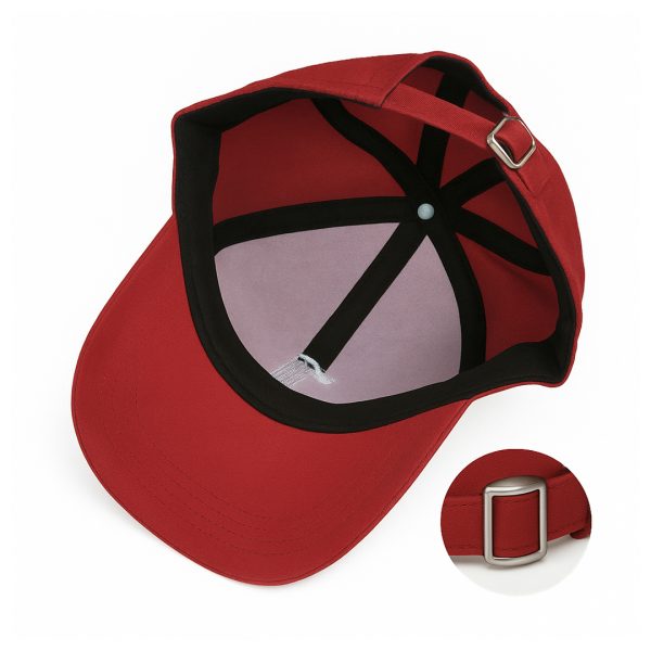 Polo Logo & Embroidered Text Red Baseball Cap - Classic & Stylish Design