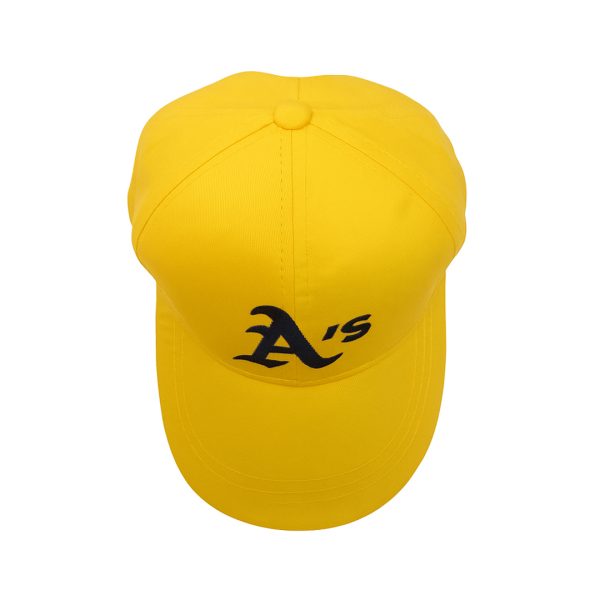 Yellow A's baseball cap